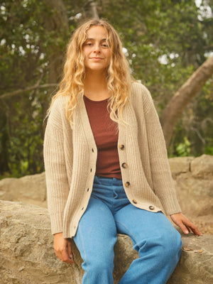 Image of Nest Cardigan in Oatcake