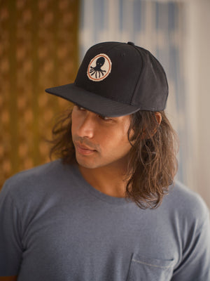 Image of Octopus Patch Hat in Faded Black