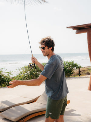 Image of Olas Tee in Dull Indigo