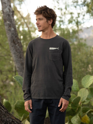 Image of Olde Whale Long Sleeve in Faded Black