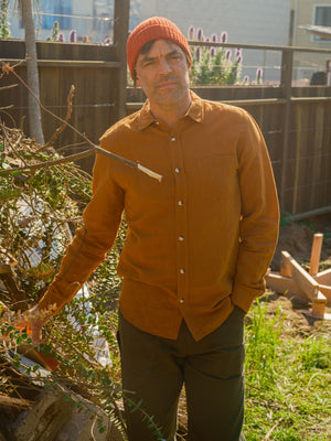 Image of One Pocket Shirt in Deep Tan