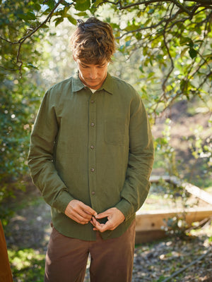 Image of One Pocket Shirt in Rover Green