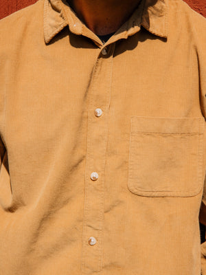 Image of One Pocket Shirt in Tan Corduroy