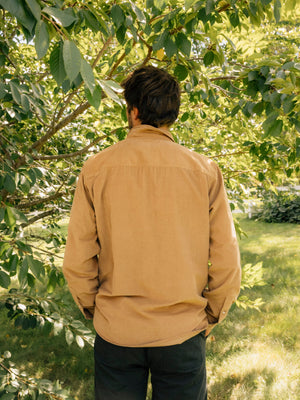 Image of One Pocket Shirt in Tan Corduroy