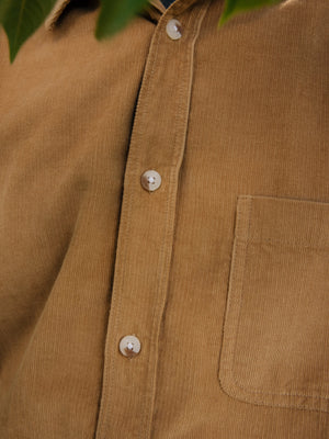 Image of One Pocket Shirt in Tan Corduroy