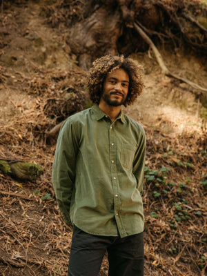 Image of One Pocket Shirt in Wakame Corduroy