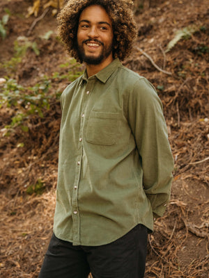 Image of One Pocket Shirt in Wakame Corduroy