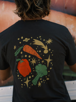Image of Outer Veggie Tee in Faded Black