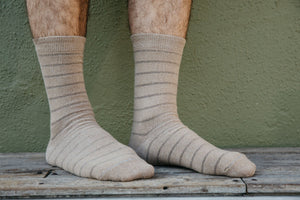 Image of Pique Stripe Sock in Natural