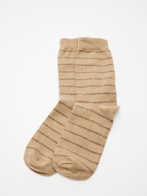 Image of Pique Stripe Sock in Natural