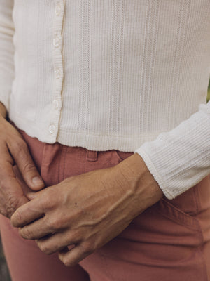 Image of Pointelle Mariette Tee in Natural