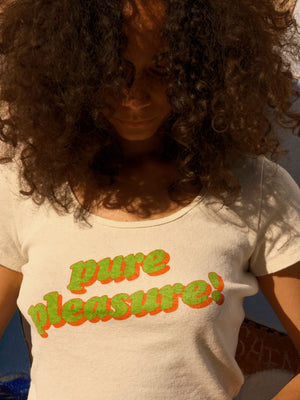 Image of Pure Pleasure Ribsy Tee in Natural