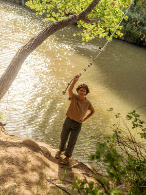 Image of Q Pocket Tee in Tan Earth