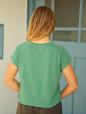 Image of Q Tee in Phthalo Green