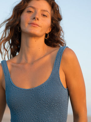 Image of Ripple One Piece in True Blue