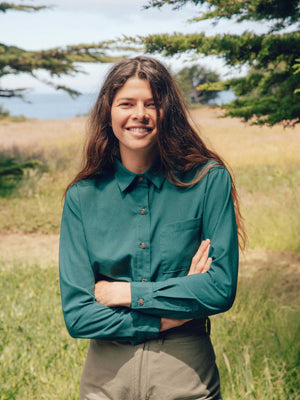 Image of Rosie Shirt in Blue Algae