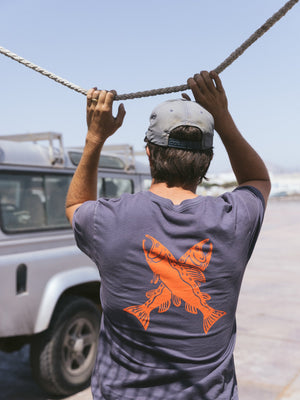 Image of Salmon Crossing Tee in Faded Navy