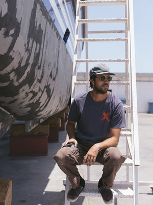 Image of Salmon Crossing Tee in Faded Navy