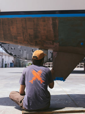 Image of Salmon Crossing Tee in Faded Navy