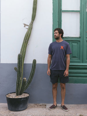 Image of Salmon Crossing Tee in Faded Navy