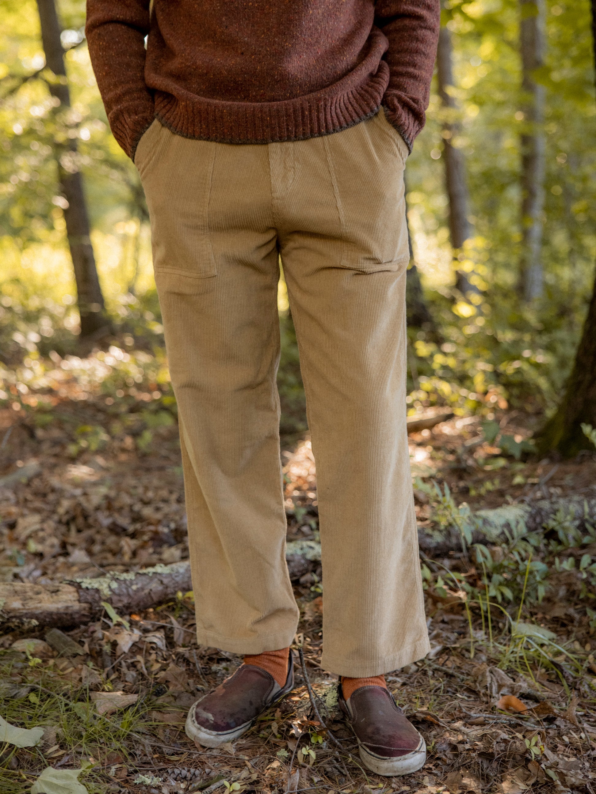 Regular Fit Corduroy Pants - Dark brown - Men | H&M US