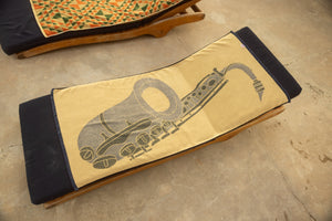 Image of Sax on the Beach Towel in Navy