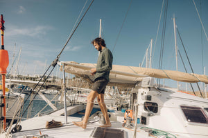 Image of Scallop Trunks in Faded Black