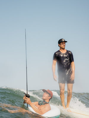 Image of Scallop Trunks in Navy