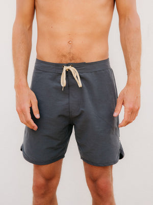 Image of Scallop Trunks in Navy