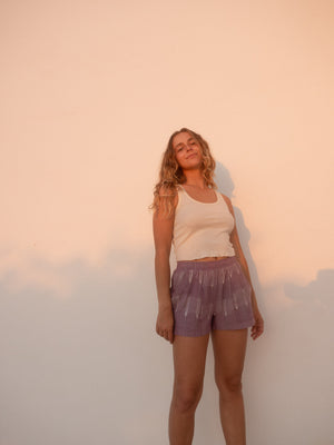 Image of Shell Shorts in Lavender Ikat