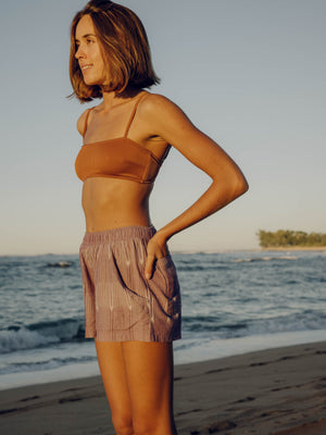 Image of Shell Shorts in Lavender Ikat