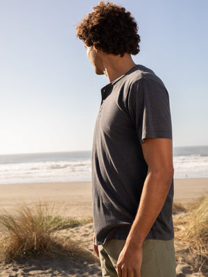 Short Sleeve Henley - S - Mollusk Surf Shop - description