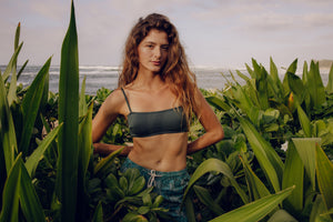 Image of Sisterhood Bikini Top in Sequoia Green