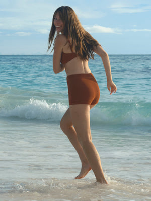Image of Sisterhood Ocean Shorts in Orange Earth