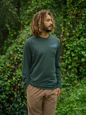 Image of Spectrum Long Sleeve Tee in Pinyon Green