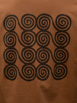 Image of Spiral Tee in Orange Earth