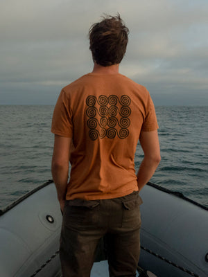 Image of Spiral Tee in Orange Earth