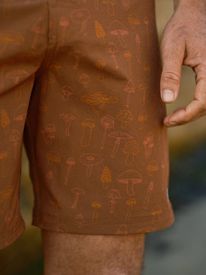 Image of Stretch Notched Trunks in Mushroom