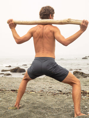 Image of Stretch Notched Trunks in Navy