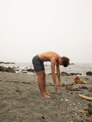 Image of Stretch Notched Trunks in Navy