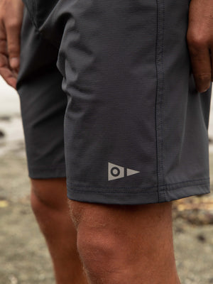 Image of Stretch Notched Trunks in Navy