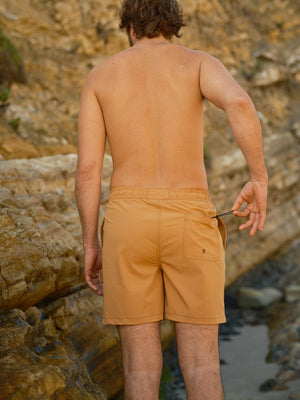 Image of Stretch Vacation Trunks in Papaya