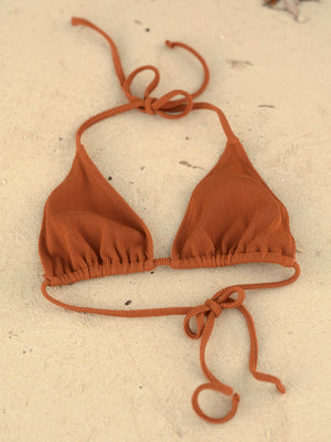 Image of String Theory Bikini Top in Orange Earth