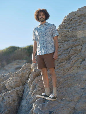 Image of Summer Shirt in Blue Flowers