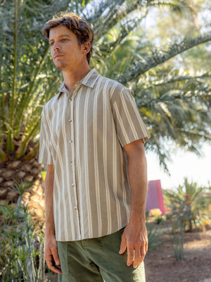 Image of Summer Shirt in Walnut Stripe