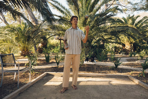 Image of Summer Shirt in Walnut Stripe