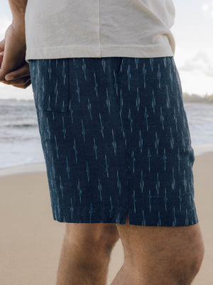 Image of Summer Shorts in Indigo Ikat