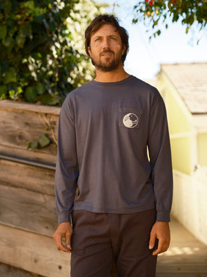 Image of Surf Society Long Sleeve in Faded Navy