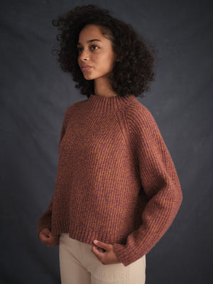 Image of Teddy Sweater in Lavender Orange Twist