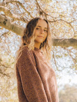 Image of Teddy Sweater in Lavender Orange Twist